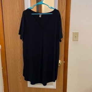 Black flowy knee length dress